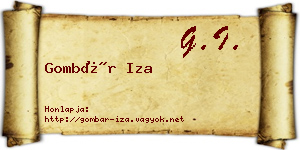 Gombár Iza névjegykártya